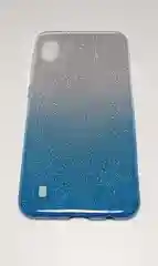 Светло-синий чехол блестящий  SAMSUNG A10
