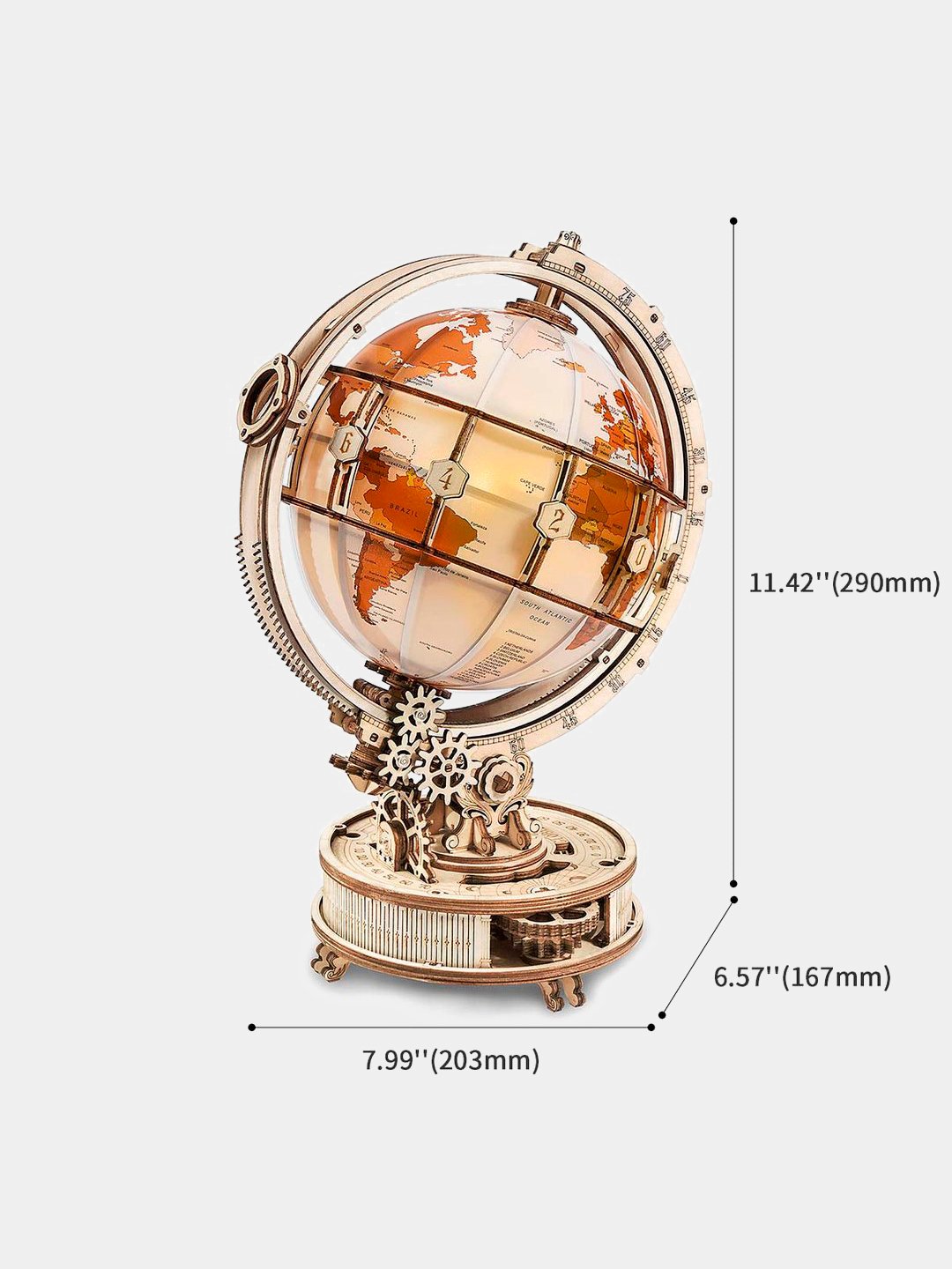 Деревянный конструктор Robotime Rokr - Глобус (Curious discovery) ST003  купить по цене 5999 ₽ в интернет-магазине KazanExpress