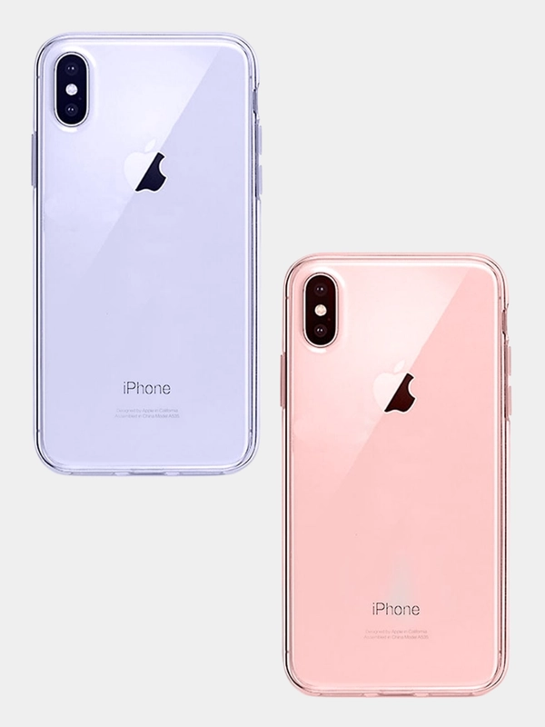 Чехол на iPhone 7/8,XR,11,12, силиконовый полупрозрачный, 3 цвета