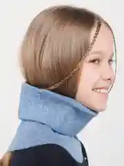 Индиго снуд  детский  KIDS, вязаный шарф для мальчиков и девочек
