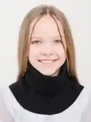 Черный снуд  детский  KIDS, вязаный шарф для мальчиков и девочек