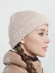Бежевый шапка бини унисекс