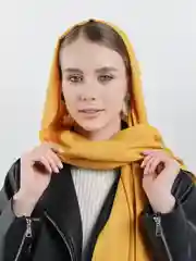 Горчичный палантин шарф платок