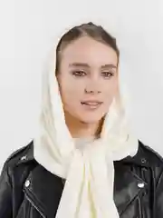 Белый палантин шарф платок