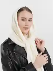Белый палантин шарф платок