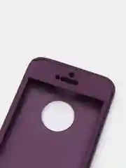 Фиолетовый чехол 360 + защитное стекло на iPhone 5s 6, 7, 8, SE, 20, X, XS, XR, 11, Pro, Max, 12