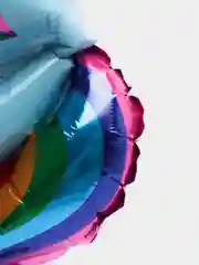 Белый шар фольгированный сборный "Радужный единорог"