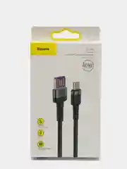 Угольный кабель Baseus Type-C 40W, 5.0A, CATKLF