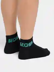 Черный носки мужские с надписями, носки с принтом