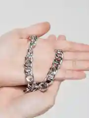 Серебряный женская цепь - ожерелье, подвеска на шею