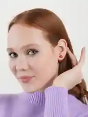 Вишнёвый серьги-пусеты разных цветов