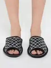 Серебряный тапочки домашние, женские, с открытым носом, Soft Slippers, 4 цвета