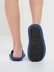 Синий тапочки домашние, женские, с открытым носом, Soft Slippers, 4 цвета