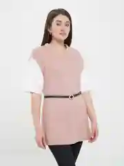 Черный женский ремень с круглой пряжкой из жемчугов