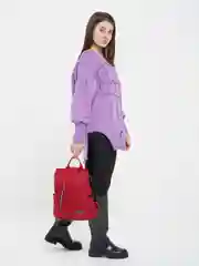Багровый женский рюкзак