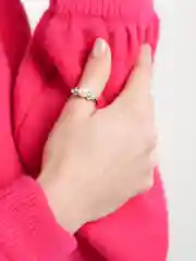 Молочный кольцо с жемчугом, 19 размер