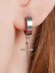 Серый серьги Крестики