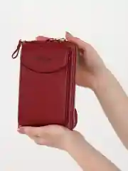 Красный женская сумка клатч для телефона.Сумка кошелек для смартфона.Кошелек женский.Клатч женский