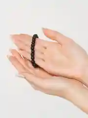 Черный женский браслет из бусин, 7 цветов