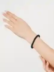Черный женский браслет из бусин, 7 цветов