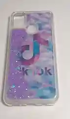 Сиреневый чехол переливашка с жидкими блёсточками SAMSUNG M21