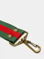 Ремень для сумки текстильный, фурнитура "Антик", зеленый