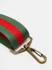 Ремень для сумки текстильный, фурнитура "Антик", зеленый