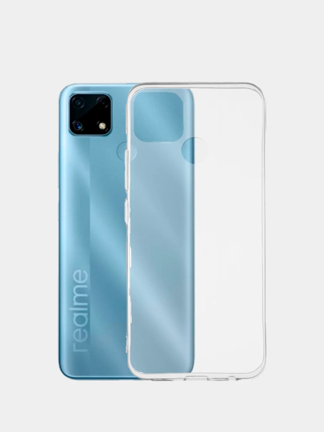 Прозрачный чехол для Realme C25 / C25S силиконовый матовый, цветной
