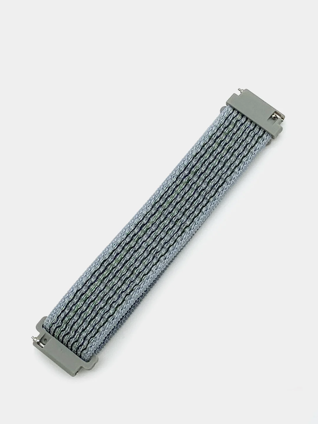 Серый меланж ремешок на липучке Плетеный нейлоновый/для Xiaomi Amazfit Bip/Huawei/Samsung 20 мм(не22мм)