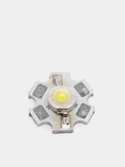 3 штуки Светодиод 3Вт 3WR на радиаторе 3.6v Белый холодный 200LM 6500K