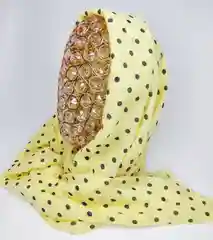 Белый шарф женский "Горошек"