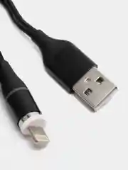 Черный магнитный кабель c разъемом-коннектором (Type-C, Micro-USB, Lightning)