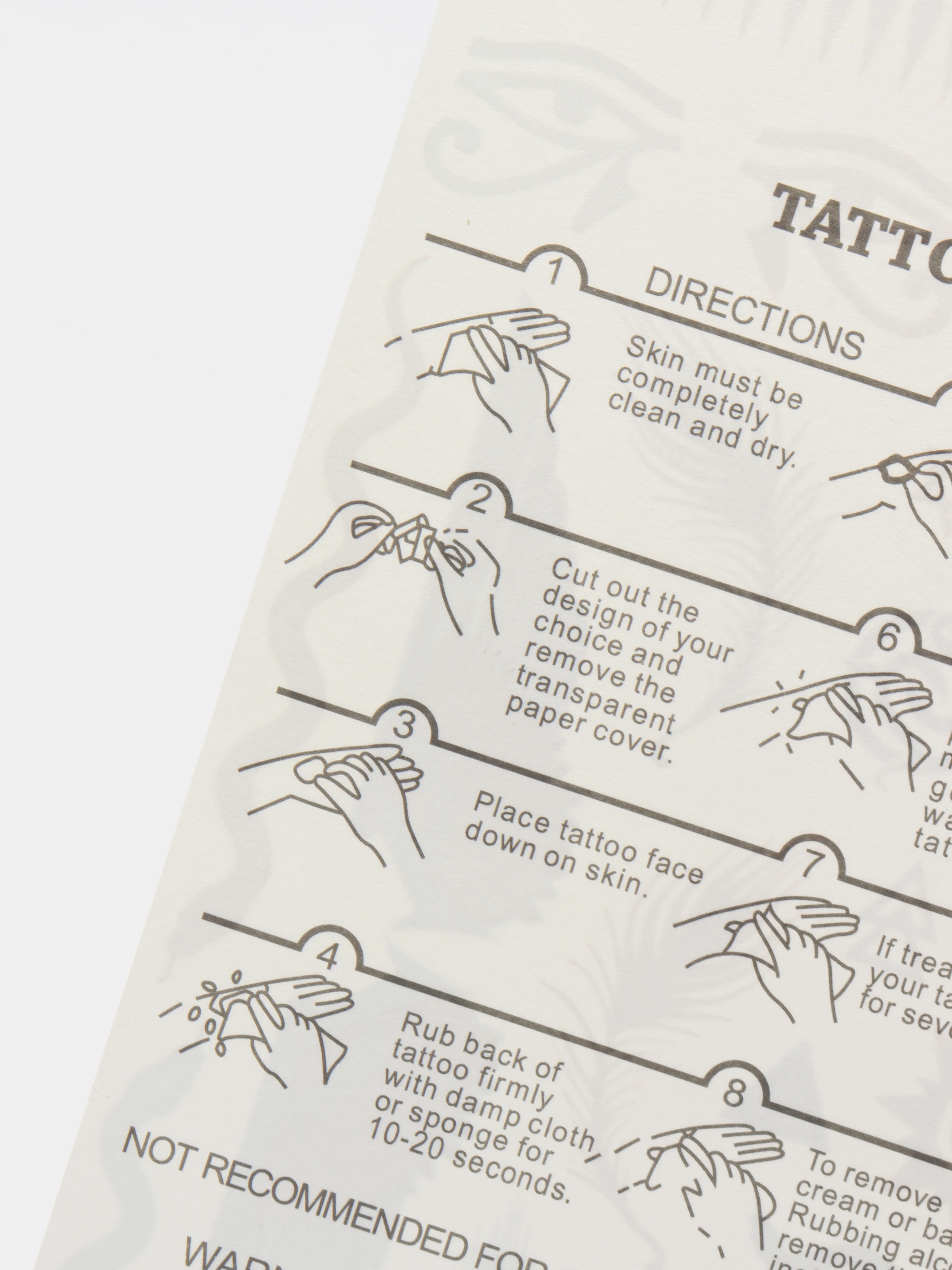 Пастельно-коралловый временные татуировки на тело, FLASH TATTOO
