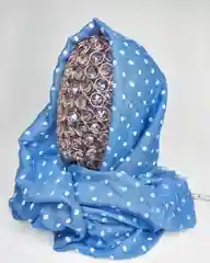 Белый шарф женский "Горошек"