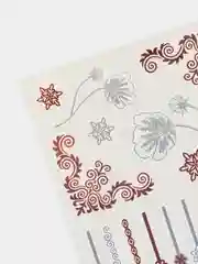 Пастельно-коралловый временные татуировки Flash Tattoo