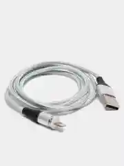 Серебряный магнитный кабель c разъемом-коннектором (Type-C, Micro-USB, Lightning)
