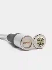 Серебряный магнитный кабель c разъемом-коннектором (Type-C, Micro-USB, Lightning)
