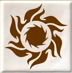 Трафарет пластиковый Luxart Template Этнические символы 3, 10х10см, толщина 0,7 мм