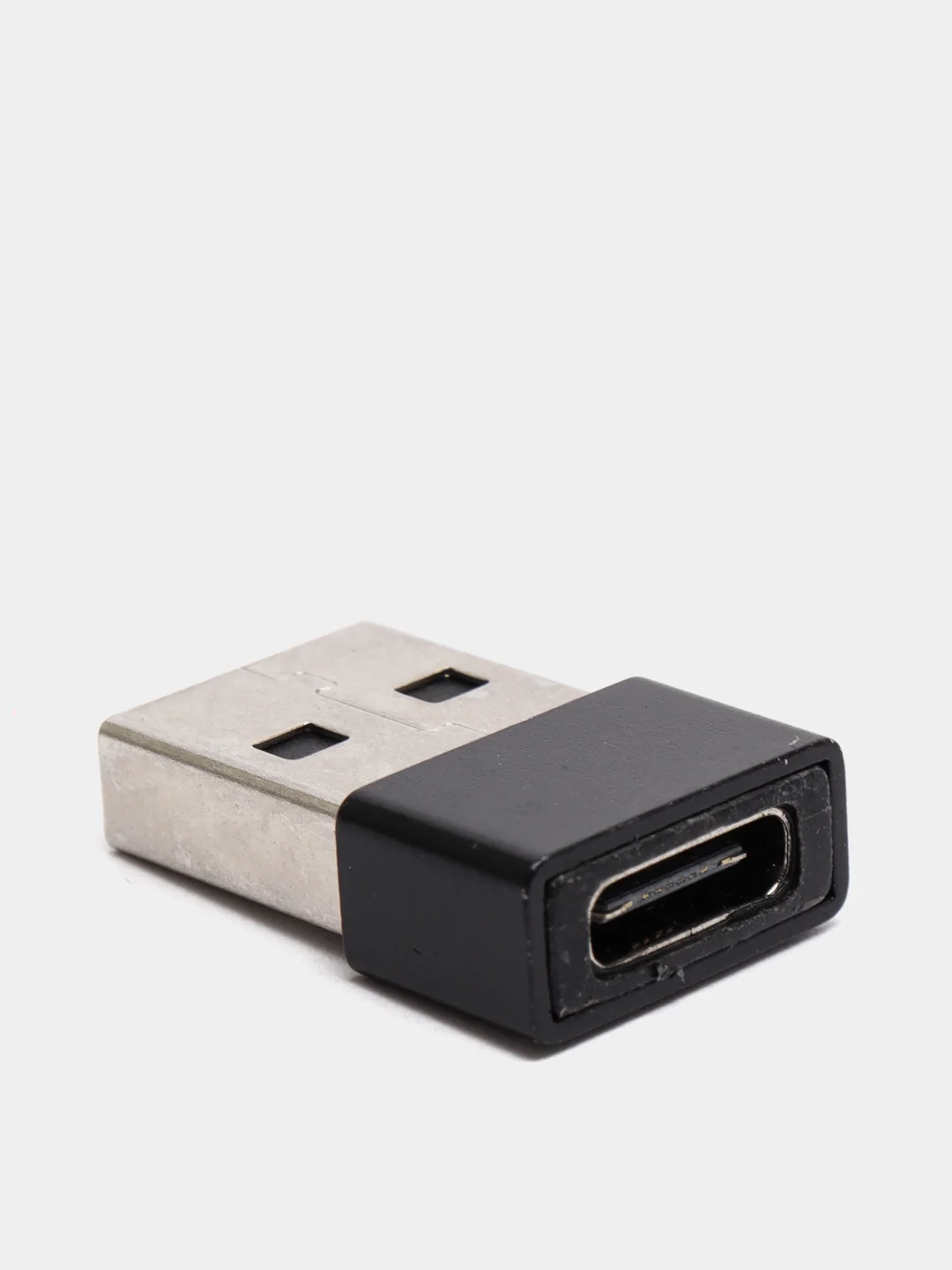 Черный переходник USB-Type-C, USB 2.0
