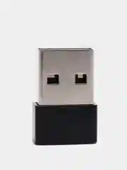 Черный переходник USB-Type-C, USB 2.0