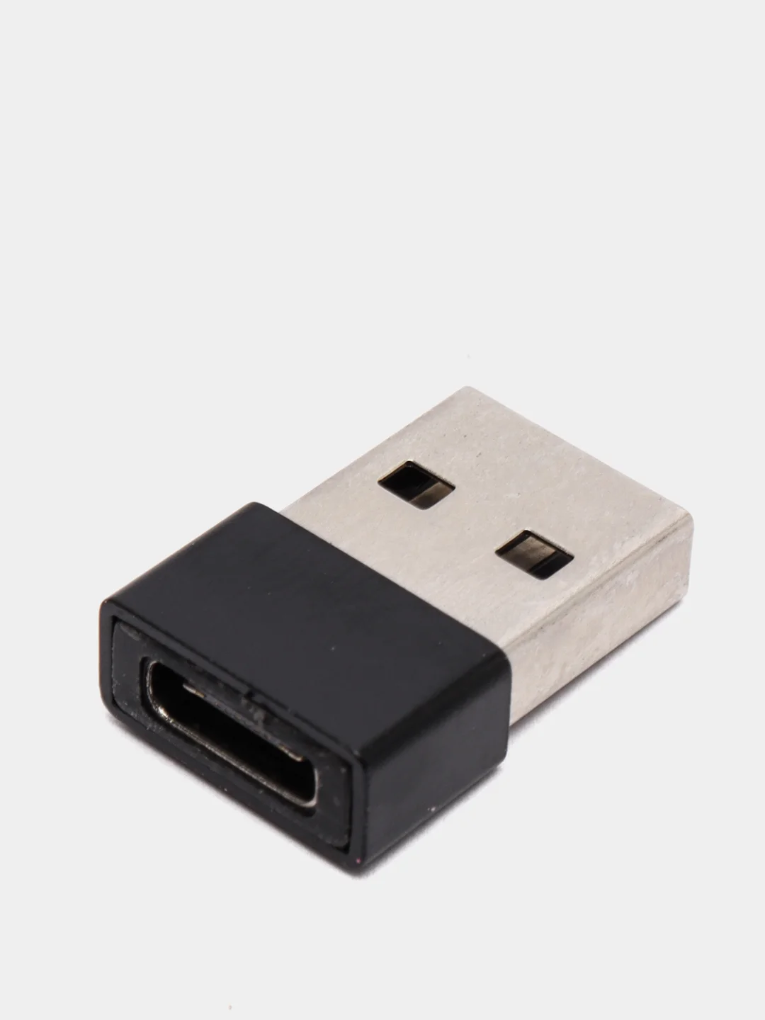 Черный переходник USB-Type-C, USB 2.0