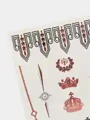 Пастельно-коралловый временные татуировки, тату на тело, FLASH TATTOO
