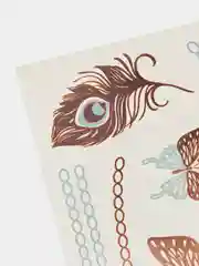 Пастельно-коралловый временные татуировки Flash tattoo
