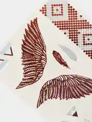 Пастельно-коралловый временные татуировки Flash Tattoo