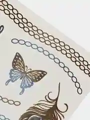 Золотой временные татуировки Flash tattoo