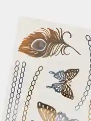 Золотой временные татуировки Flash tattoo