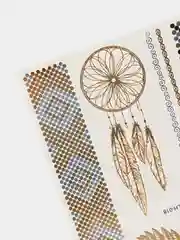 Золотой временные татуировки Flash Tattoo