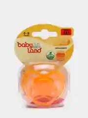 Оранжевый соска-пустышка Baby Land силиконовая ортодонтическая, 0 мес+
