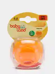 Оранжевый соска-пустышка Baby Land силиконовая круглая, 0 мес+