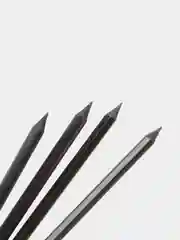 Набор чернографитных простых карандашей 4 штуки HB, Calligrata с ластиком, черное дерево